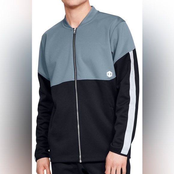 Under Armour NEW Mens Recovery Knit Warm Up Athletic Jacket Sz L - Picture 1 of 8